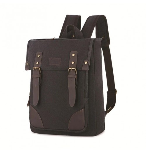 Canvas Leather Backpack 15.6 Laptop