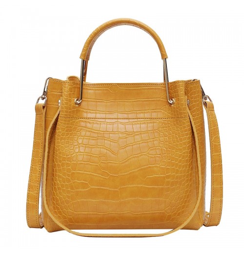 Embossed Leather Handbag