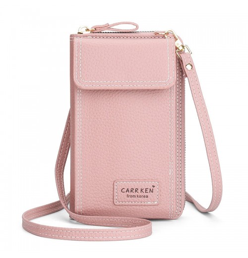 Pebbled Leather Phone Crossbody Bag