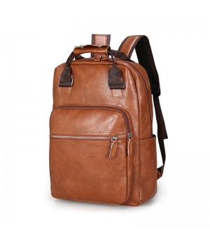 Leather Laptop Backpack 15