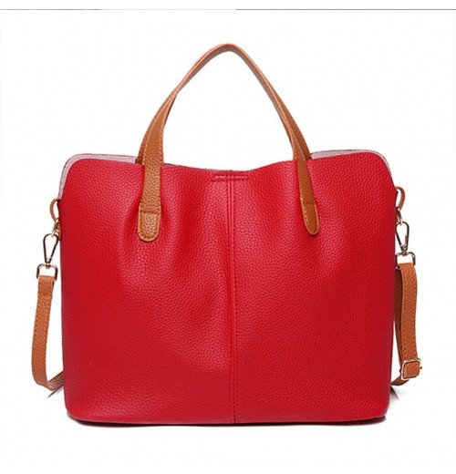 Leather Zip Top Tote Bag