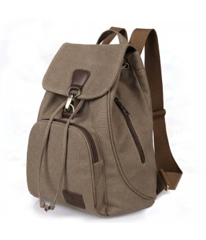 Canvas Drawstring 15.6 Backpack With Flap