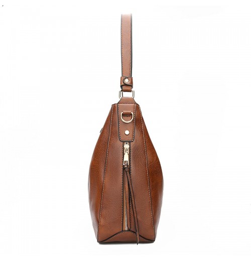 Leather Zipper Tote