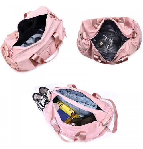 Pink Gym Bag With Shoe Compartment