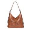 Vegan Leather Tote Bag With Zipper