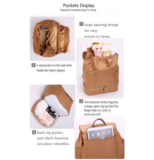 Diaper Bag Faux Leather