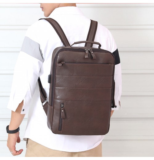 Leather Laptop Backpack 15 inch