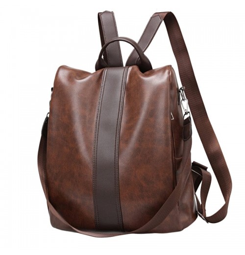 Leather Travel Backpack Anti Theft