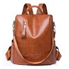 Theft Proof Faux Leather Backpack