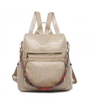 Backpack With Back Zipper Pocket