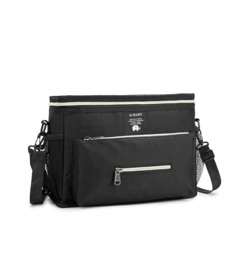 Black Nylon Diaper Bag